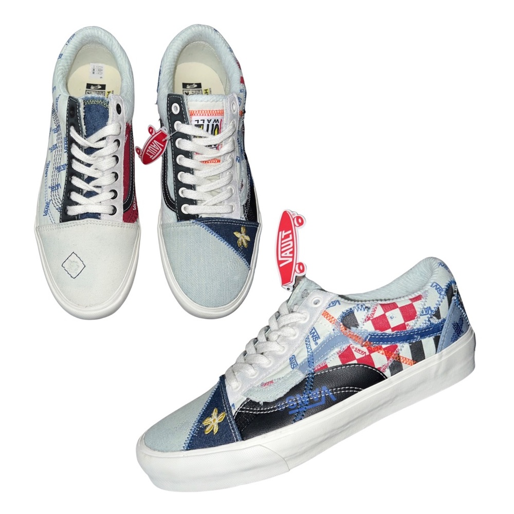 Vans Vault Old Skool VR3 PW LX Patchwork Floral Denim - Picture 3 of 12